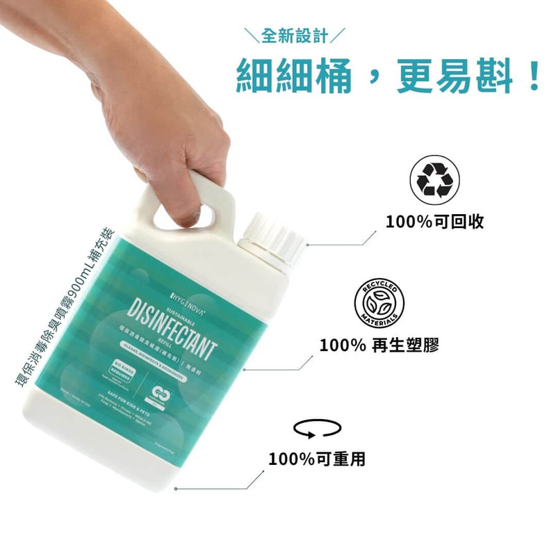 Hyginova 環保消毒除臭補充裝 900ml