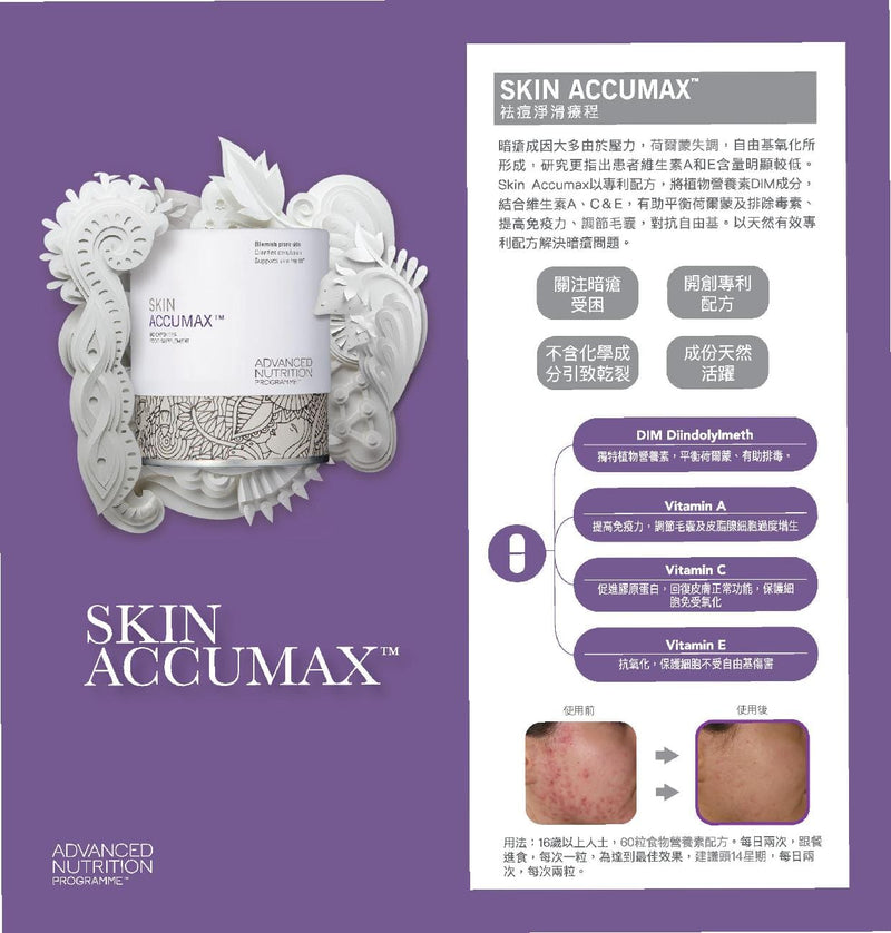 ANP Skin Accumax® 祛痘淨滑療程 60 caps | Dr. Koala