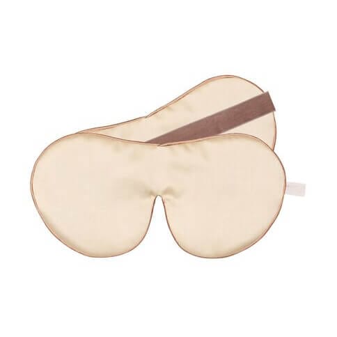 Holistic Silk White Pure Mulberry Silk One Strap Eye Mask - Cream