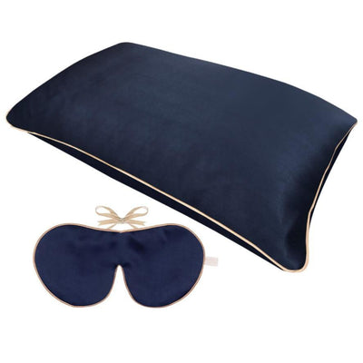 Holistic Silk 桑蠶絲抗衰老睡眠套裝 Navy | Dr. Koala