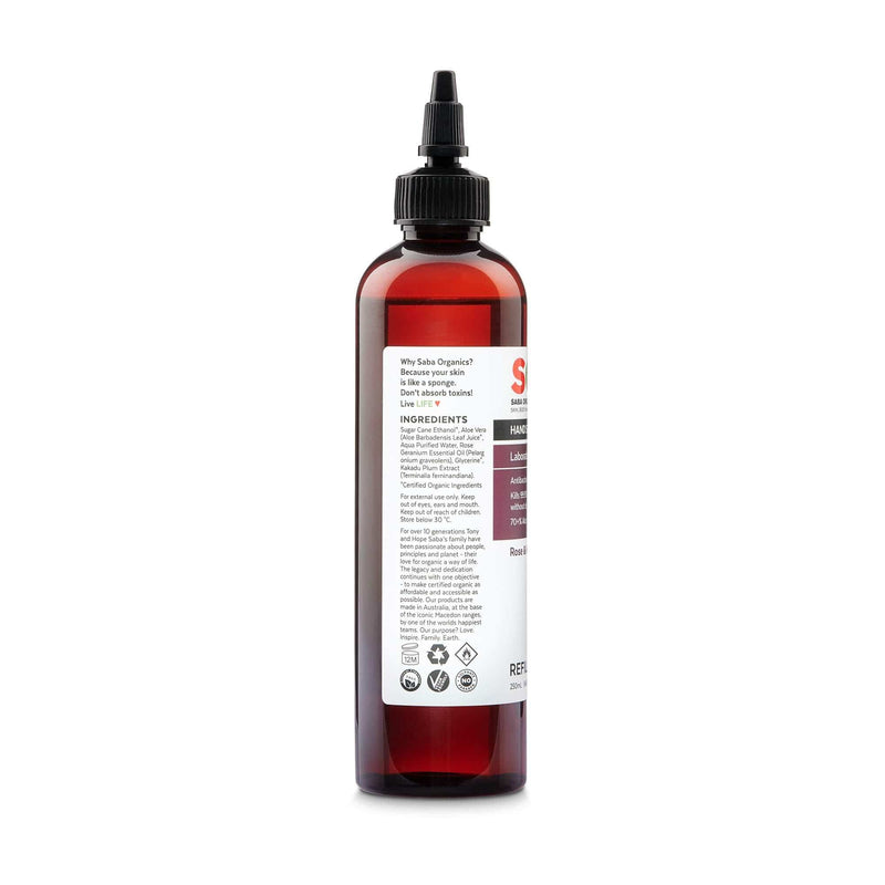 Saba Organics 多用途消毒噴霧補充裝 (玫瑰/ 卡卡杜李子配方) 250ml