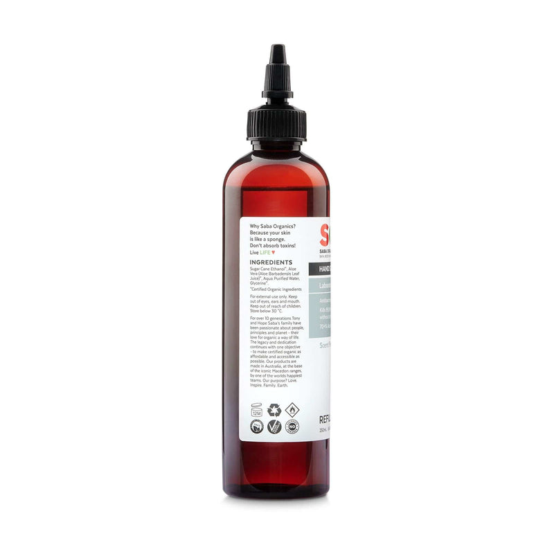 Saba Organics 多用途消毒噴霧補充裝 (無香味配方) 250ml