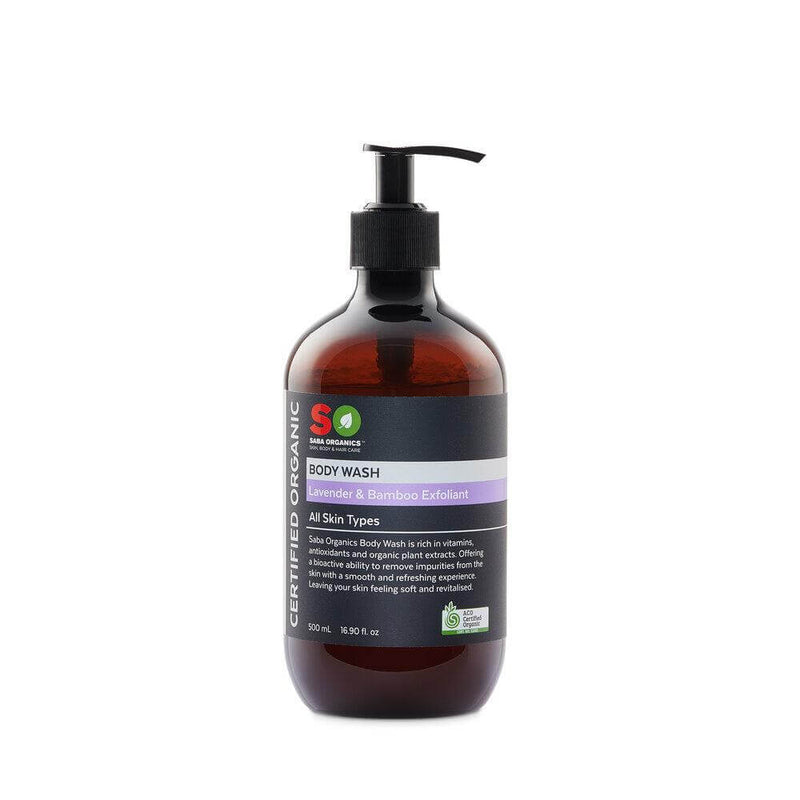 Saba Organics 沐浴露 (薰衣草/ 竹子顆粒磨砂配方) 500ml | Dr. Koala