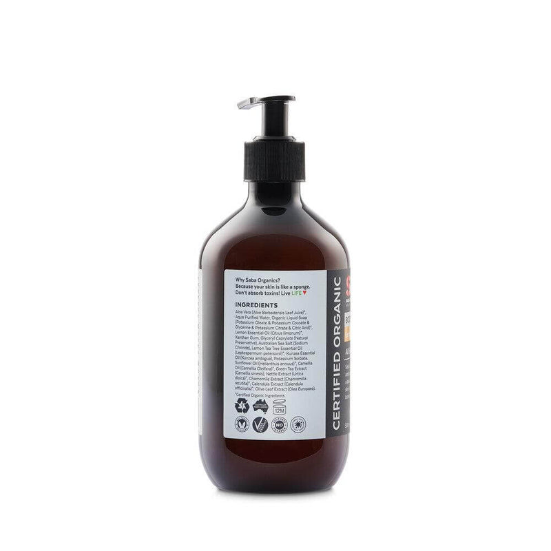 Saba Organics 沐浴露 (檸檬茶樹/ 昆士亞配方) 500ml