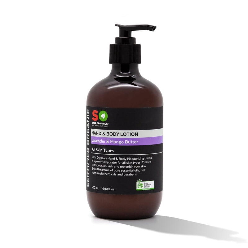 Saba Organics 手部及身體乳液 (薰衣草/ 芒果配方) 500ml | Dr. Koala