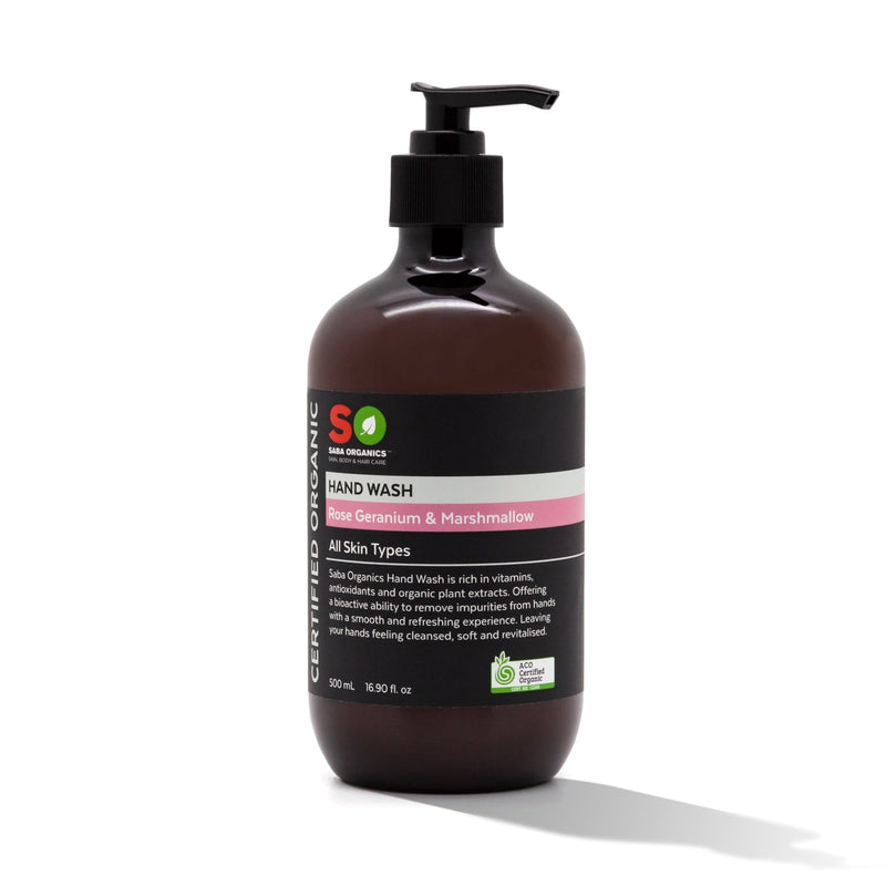 Saba Organics 洗手液 (玫瑰天竺葵/ 藥蜀配方) 500ml | Dr. Koala